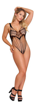 Magic Silk Lingerie Seamless Open Crotch Teddy Black O/S from Magic Silk Lingerie at $18.99