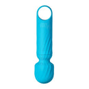 Vibelite Dolly Blue Silicone Mini Wand Massager by Maia Toys with powerful 10-function motor
