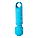 Vibelite Dolly Blue Silicone Mini Wand Massager by Maia Toys showing its compact design and vibrant color.