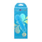 Packaging of Vibelite Dolly Blue Silicone Mini Wand Massager by Maia Toys, showcasing its compact design and 10-function motor.