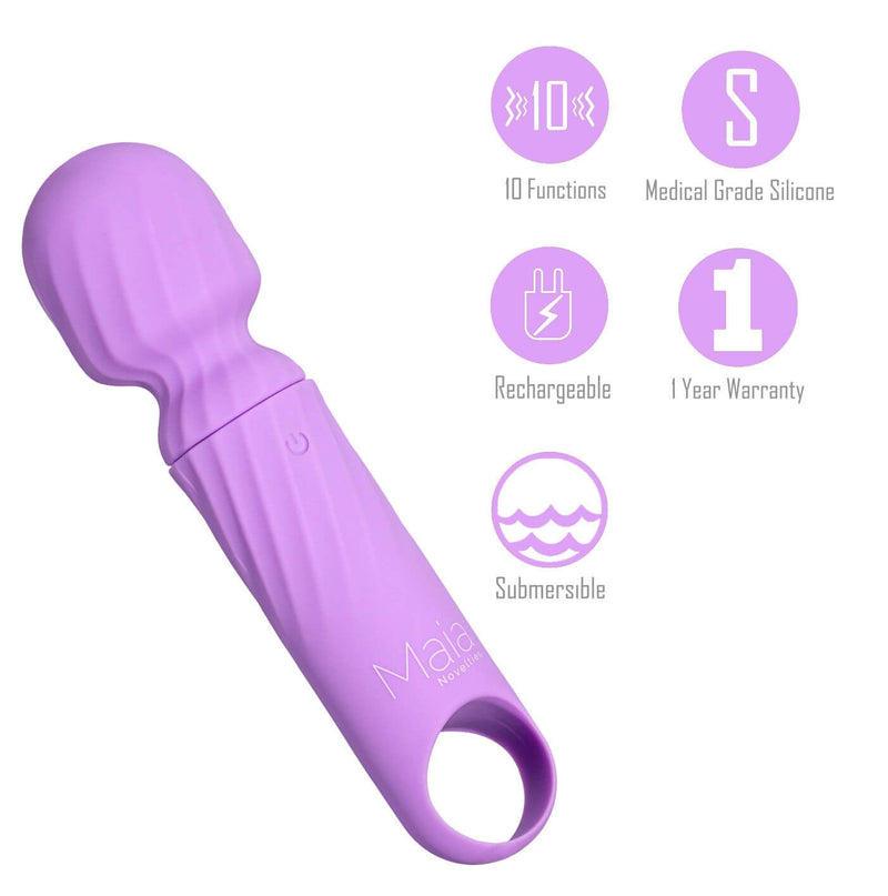 DOLLY PURPLE SILICONE MINI WAND RECHARGEABLE-3