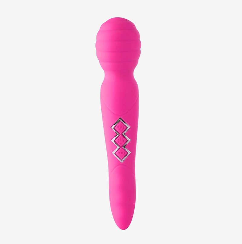 Maia Toys Zoe Rechargeable Dual Vibrating Wand Hot Pink Massager at $49.99