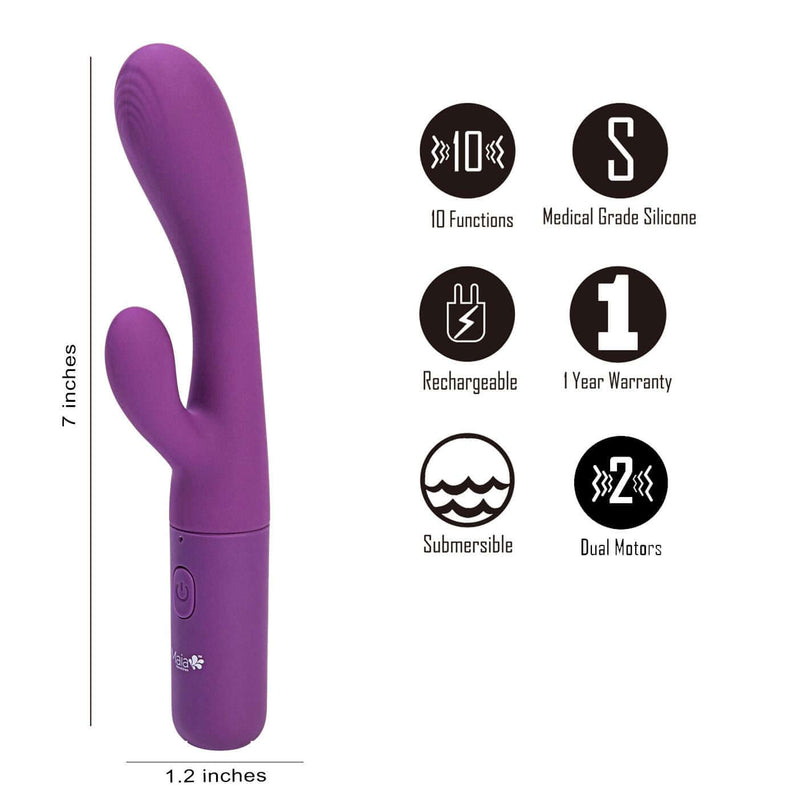 RAYLA DUAL STIMULATION VIBE SILICONE & RECHARGEABLE-2