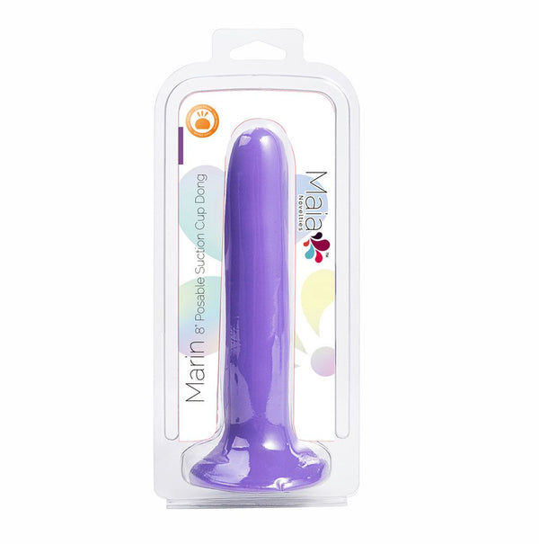 MARIN 8 IN POSABLE SILICONE DONG PURPLE-3