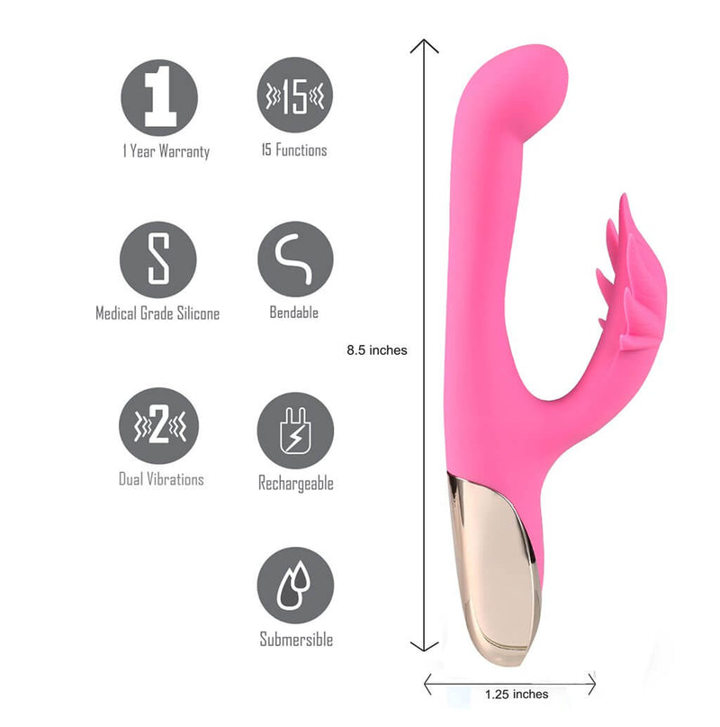 Maia Toys Mau Rechargeable Silicone Poseable 420 Rabbit Style Vibrator at $59.99