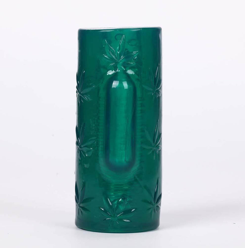 Maia Toys Blaze Cannabis Green Stroker with Rechargeable Bullet Vibrator at $36.99