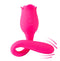 Vibelite Meadow rechargeable wrap around vibrator with tulip design and 10 vibration levels in pink, made of 100% medical grade silicone