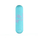 Julia Jessie Butterfly Pattern Rechargeable Mini Bullet Vibrator in turquoise with butterfly design.