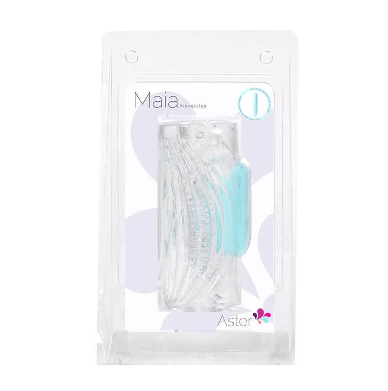 Maia Toys Aster Clear Stroker with Rechargeable Bullet Vibrator at $39.99