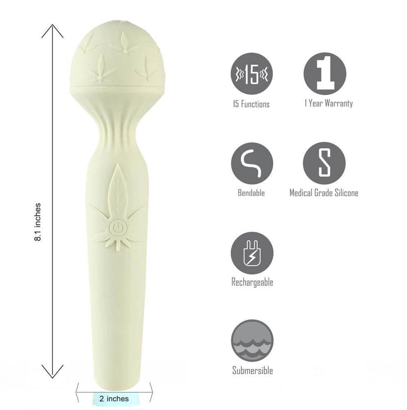 Maia Toys Marlie Cannabis Bendable Wand Vibrating and Rechargeable Massager at $54.99
