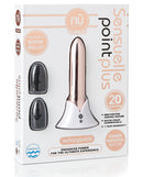 Nu Sensuelle NU Sensuelle Point Plus 20-Function Rechargeable Bullet Vibrator with Silicone Tips Rose Gold at $59.99