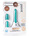 Nu Sensuelle NU Sensuelle Point Plus 20-Function Rechargeable Silicone Bullet Vibrator with Textured Tips Teal Blue at $59.99