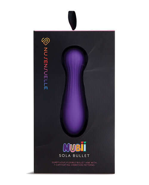 Sensuelle Nubii Sola Bullet Vibrator in Luscious Purple packaging by NU Sensuelle Novelties