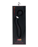 Sensuelle Nubii Lolly Wand Massager Vibrator in Black, ergonomic design in packaging, by NU Sensuelle Novelties.