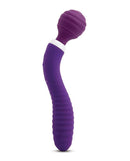 Sensuelle Nubii Lolly Wand Massager Vibrator in purple with ergonomic design and ribbed texture for targeted pleasure.