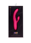 Sensuelle Nubii Kiah Rabbit Style Vibrator in Pink Packaging with Turbo Boost Technology and Gentle Warming Features