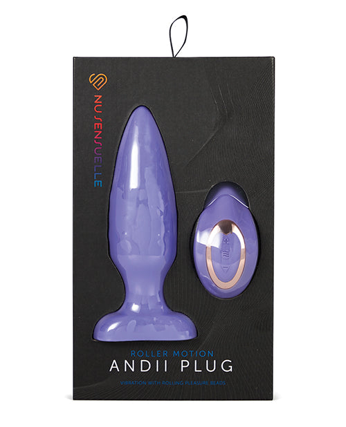 Nu Sensuelle Sensuelle Andii Roller Motion Ultra Violet Purple Vibrating Anal Plug at $99.99