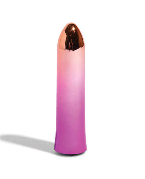 Sensuelle Aluminum Point Bullet Vibrator in Rainbow Ombre Finish
