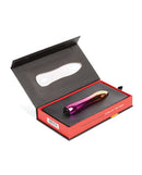 Sensuelle Aluminum 60SX Bullet Vibrator Ombre in open box, showing sleek minimalist design and intense vibration capabilities.