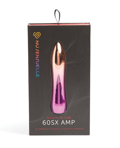 Sensuelle Aluminum 60SX Bullet Vibrator Ombre in packaging, showcasing sleek design and powerful features.