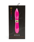 Sensuelle Double Ended Deux Bullet Vibrator Magenta in packaging with 12 speeds per end for versatile pleasure