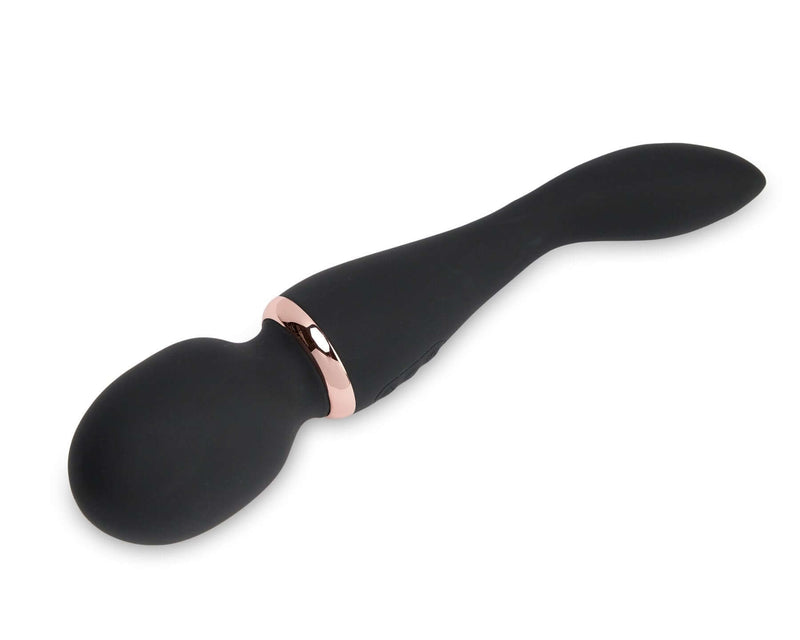 Sensuelle Alluvion Wand Black with dual motors for clitoral, G-Spot, and anal stimulation.