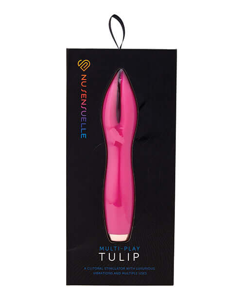 Sensuelle Tulip Magenta Multi-Play Vibrator in Black Packaging – Clitoral, Nipple, and Penis Stimulation Toy