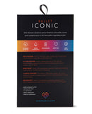 Packaging of Sensuelle Iconic Bullet Vibrator featuring key features and product description in multiple languages.
