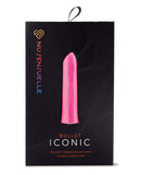 Nu Sensuelle Iconic Bullet Vibrator in Deep Pink packaging, featuring 20 bold vibration modes