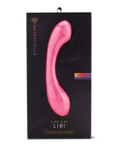 Sensuelle Libi Deep Pink G-Spot Vibrator in packaging with XLR8 Turbo Boost Technology and ultra flexible design.