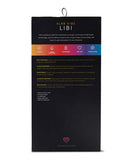 Sensuelle Libi Deep Purple G-Spot Vibrator packaging back view showing product features and key specifications.