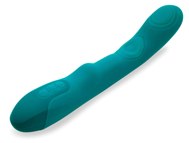 Sensuelle Vivi Double Tapping Vibrator in Emerald Green by NU Sensuelle, multi-play design with tapping functionality and vibration.