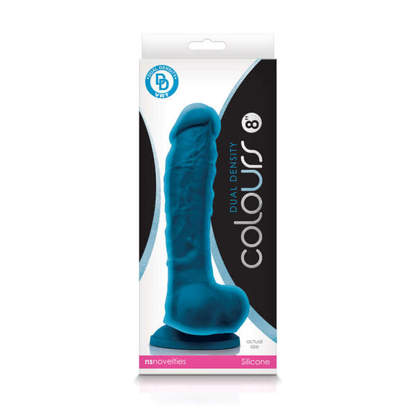 NS Novelties Colours Dual Density 8 inches Blue Realistic Dildo at $49.99
