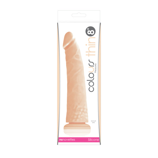 NS Novelties Colours Pleasures Thin 8 inches Dildo Beige at $27.99