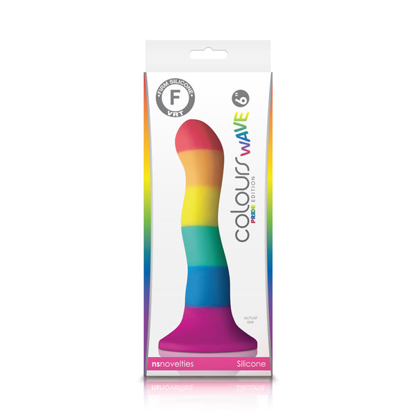 NS Novelties Colours Pride Edition 6 inches Wave Dildo Rainbow at $29.99
