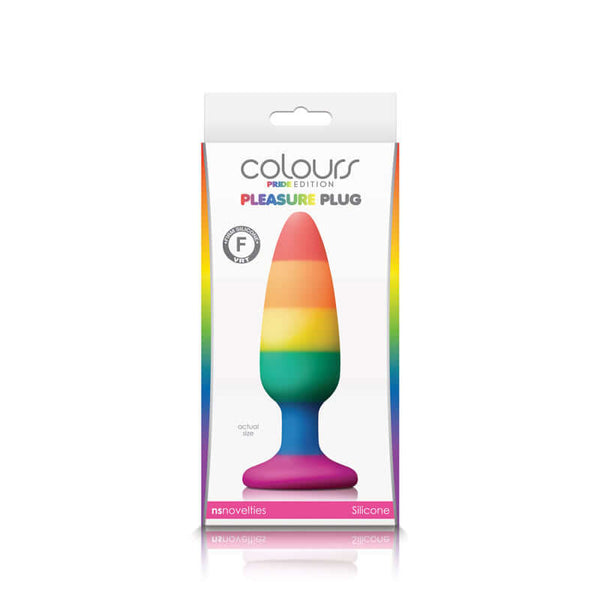 NS Novelties Colours Pride Edition Pleasure Plug Medium Rainbow at $25.99