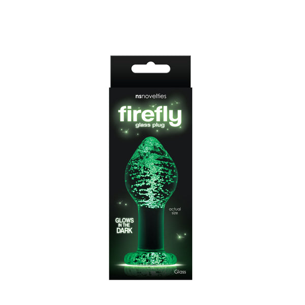 NS Novelties Firefly Glass Plug Large Clear Glows In The Dark at $21.99