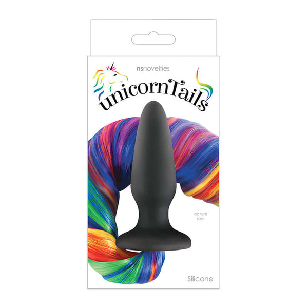 NS Novelties Unicorn Tails Rainbow Butt Plug by Tails at $29.99