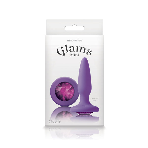 NS Novelties Glams Mini Pink Gem Purple Butt Plug at $11.99