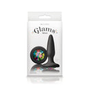 NS Novelties Glams Mini Rainbow Gem Black Butt Plug at $11.99