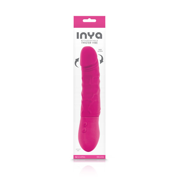 NS Novelties Inya Twister Pink Realistic Vibrating Dildo at $49.99