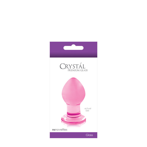 NS Novelties Crystal Small Pink Glass Butt Plug at $12.99