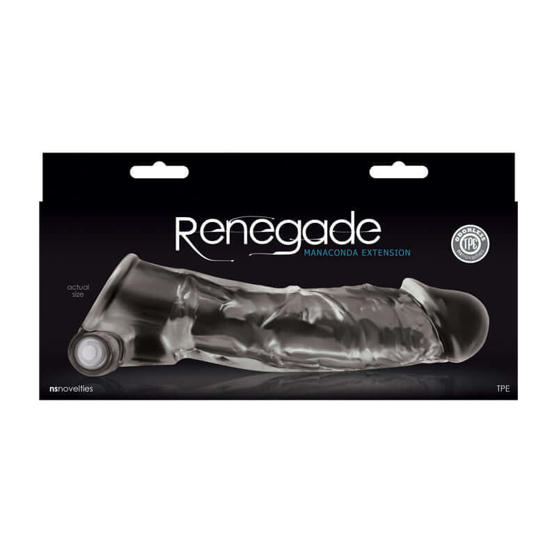 NS Novelties Renegade Manaconda Clear Penis Extension at $25.99
