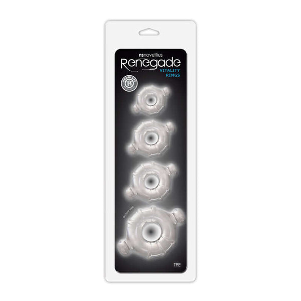NS Novelties Renegade Vitality Rings Clear at $7.99