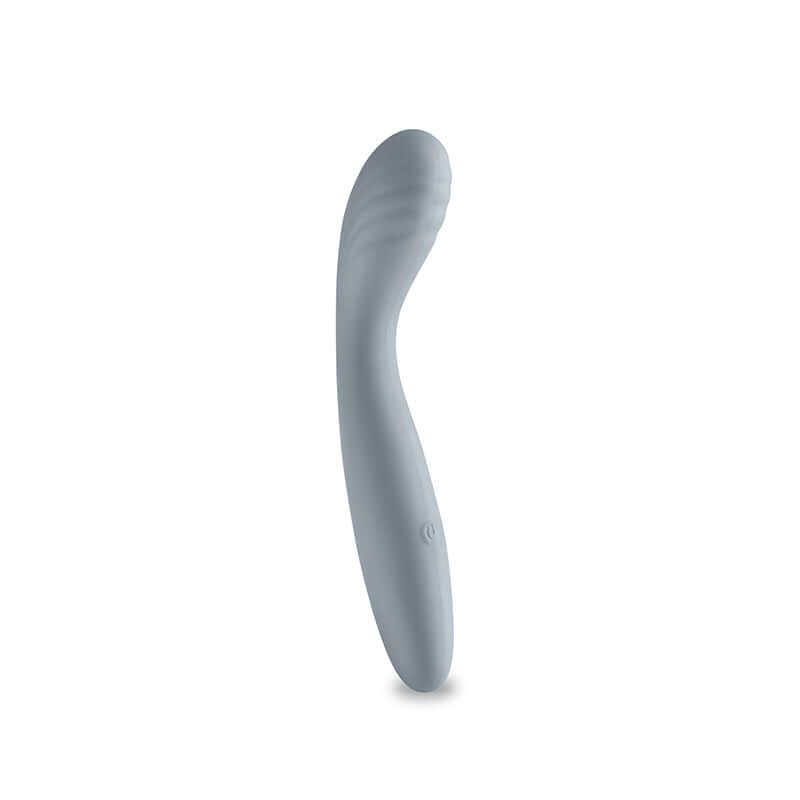 Sleek Desire Sonata Fog Gray Dildo from NS Novelties with ergonomic design for enhanced pleasure and compatibility with all lubricants.