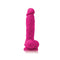 Colours Pleasures Vibrating 5-inch Pink Dildo NS Novelties in satin silicone, realistically molded with powerful vibrations and hands-free use
