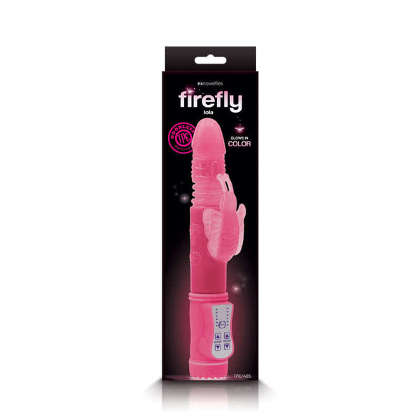NS Novelties Firefly Lola Pink Rabbit Style Vibrator at $25.99