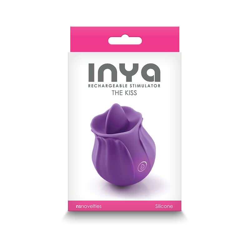 Inya The Kiss Purple Tongue Vibrator by NS Novelties - Rechargeable Clitoral Stimulator, Silicone