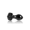 Crystal Premium Glass Flower Black from NS Novelties, hygienic borosilicate glass, annealed for safety, suitable with all lubricants.