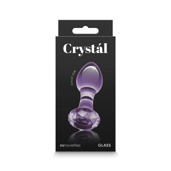 NS Novelties Crystal Premium Glass Gem Purple Butt Plug at $21.99
